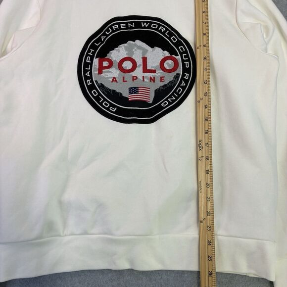 Polo Ralph Lauren Alpine Crewneck Sweatshirt White Logo Patch Men’s L - Picture 4 of 7